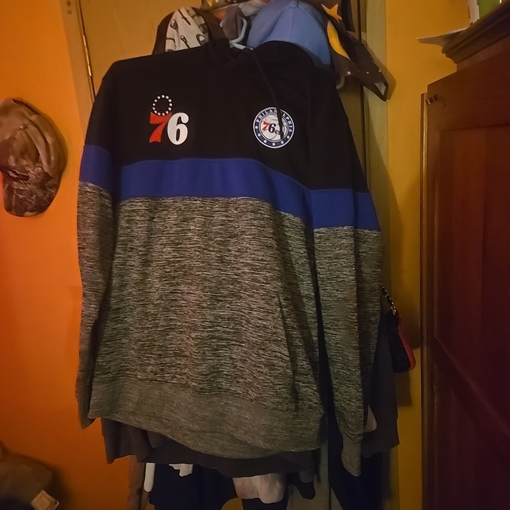 Philadelphia 76ers Hoodie with Blue and Gray